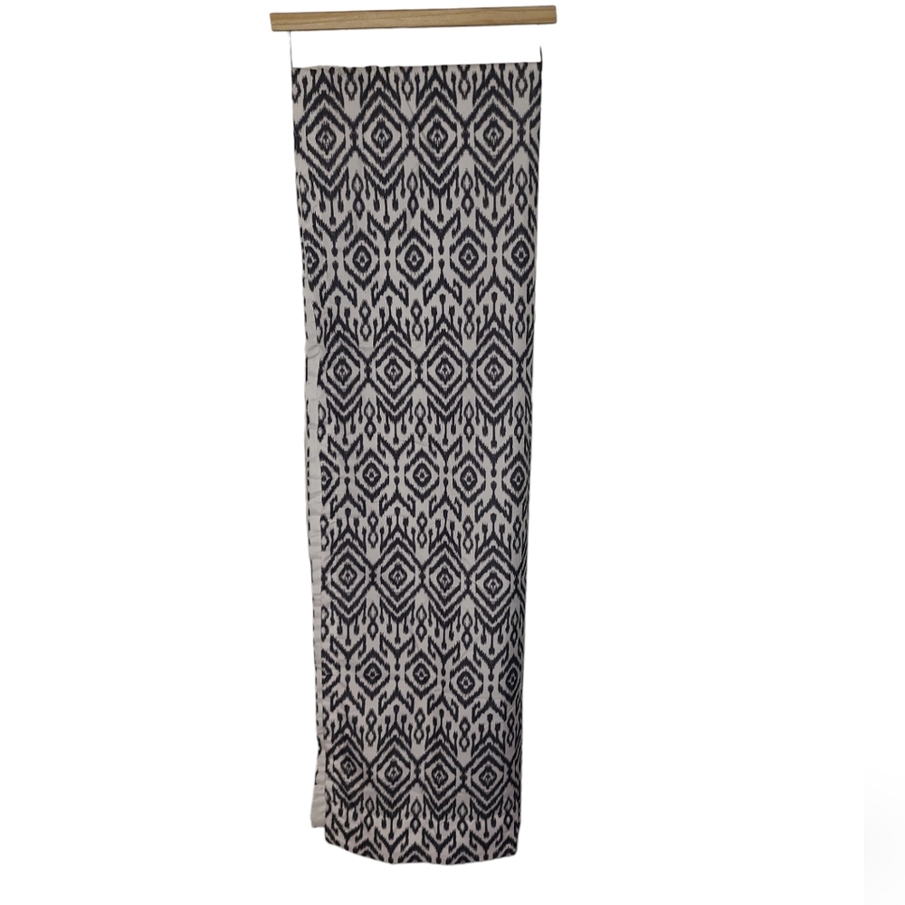 Black and white set of 3 curtain panels 28"x97" per panel